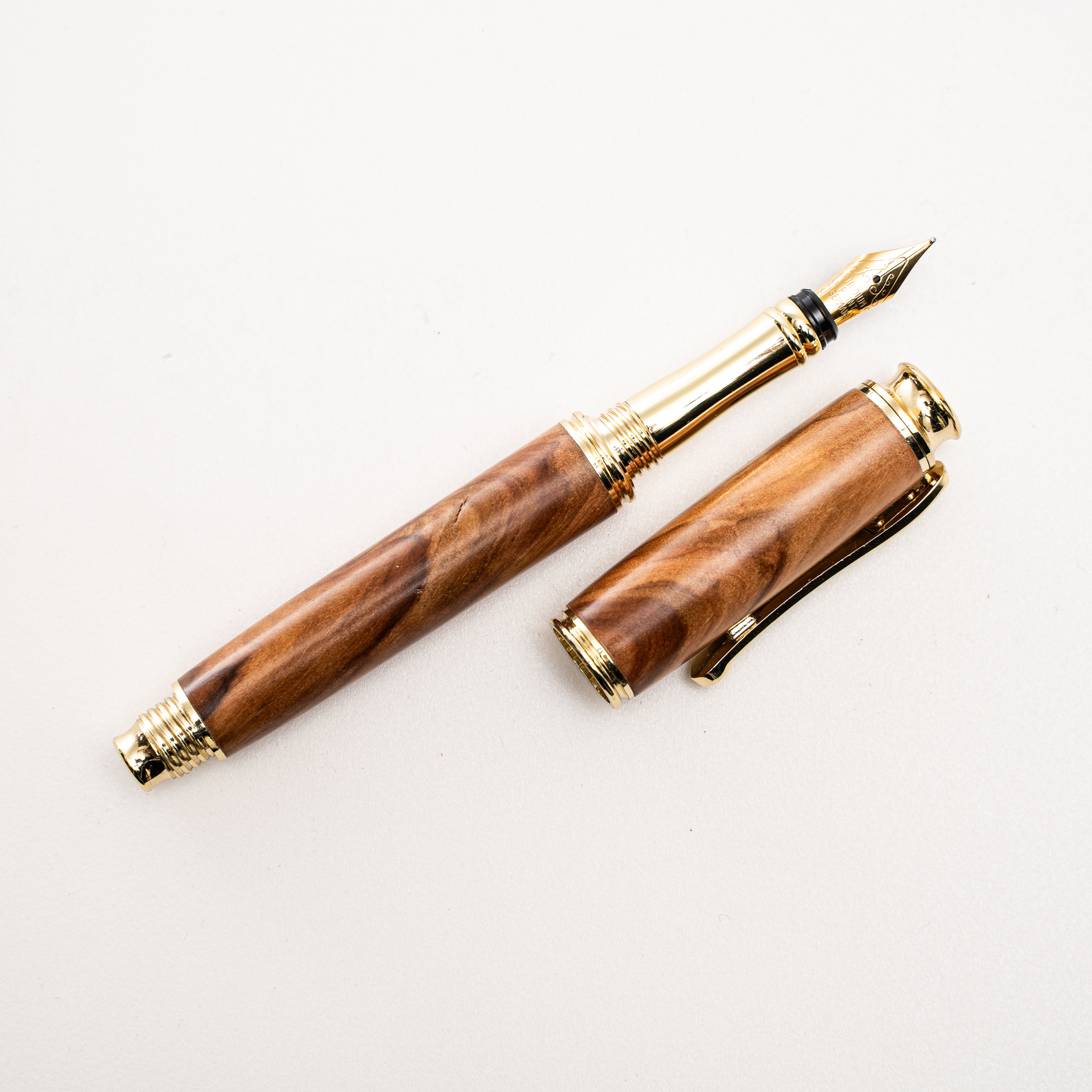 Penna Stilografica Radica Marrone Chiaro
