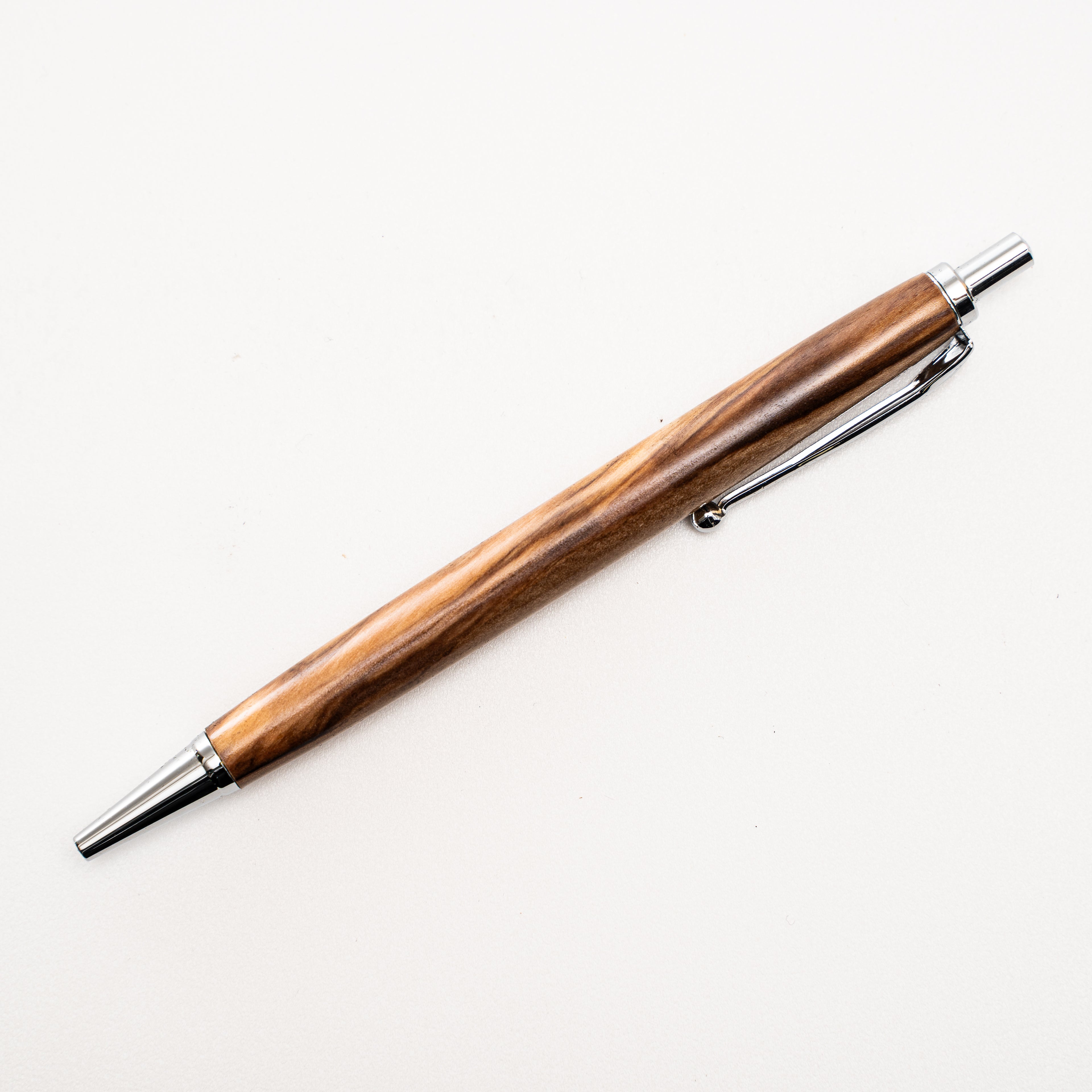 Penna Click Noce Argento