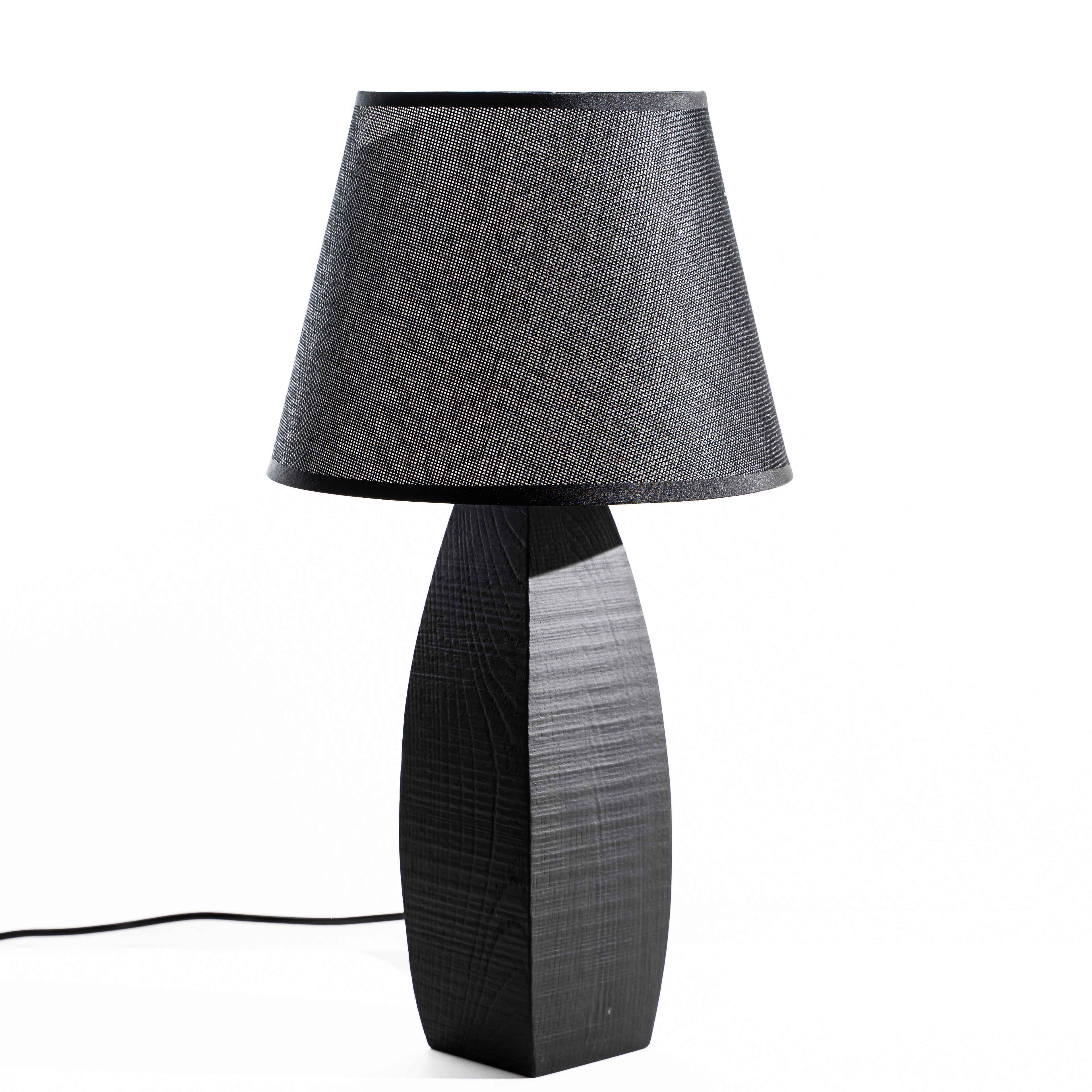 Lampada da Tavolo Fuseau in Legno Nero