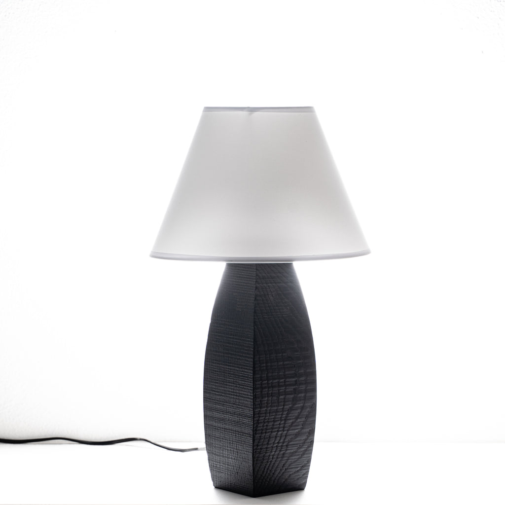 Lampada da Tavolo Fuseau in Legno Nero