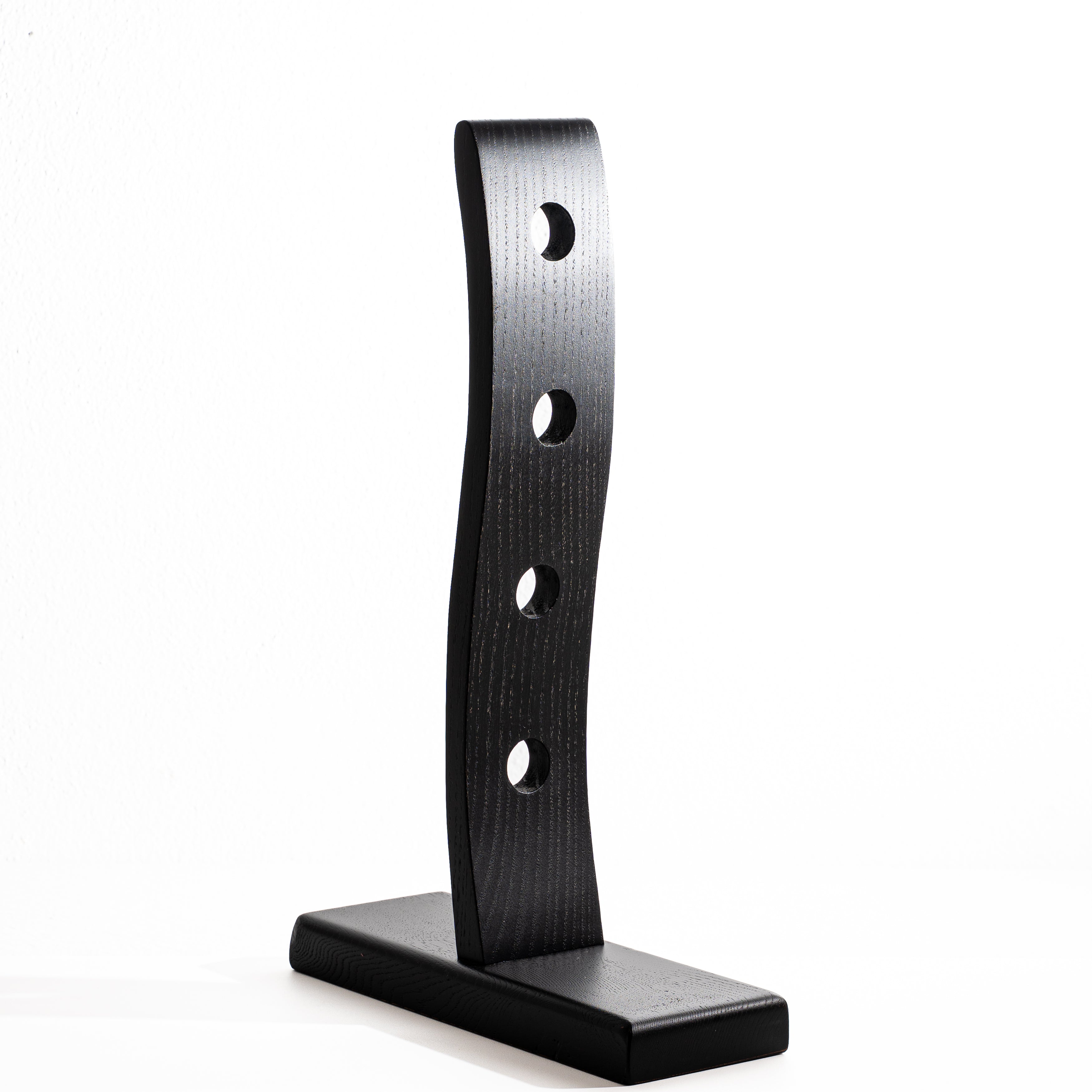 Portabottiglie nero legno