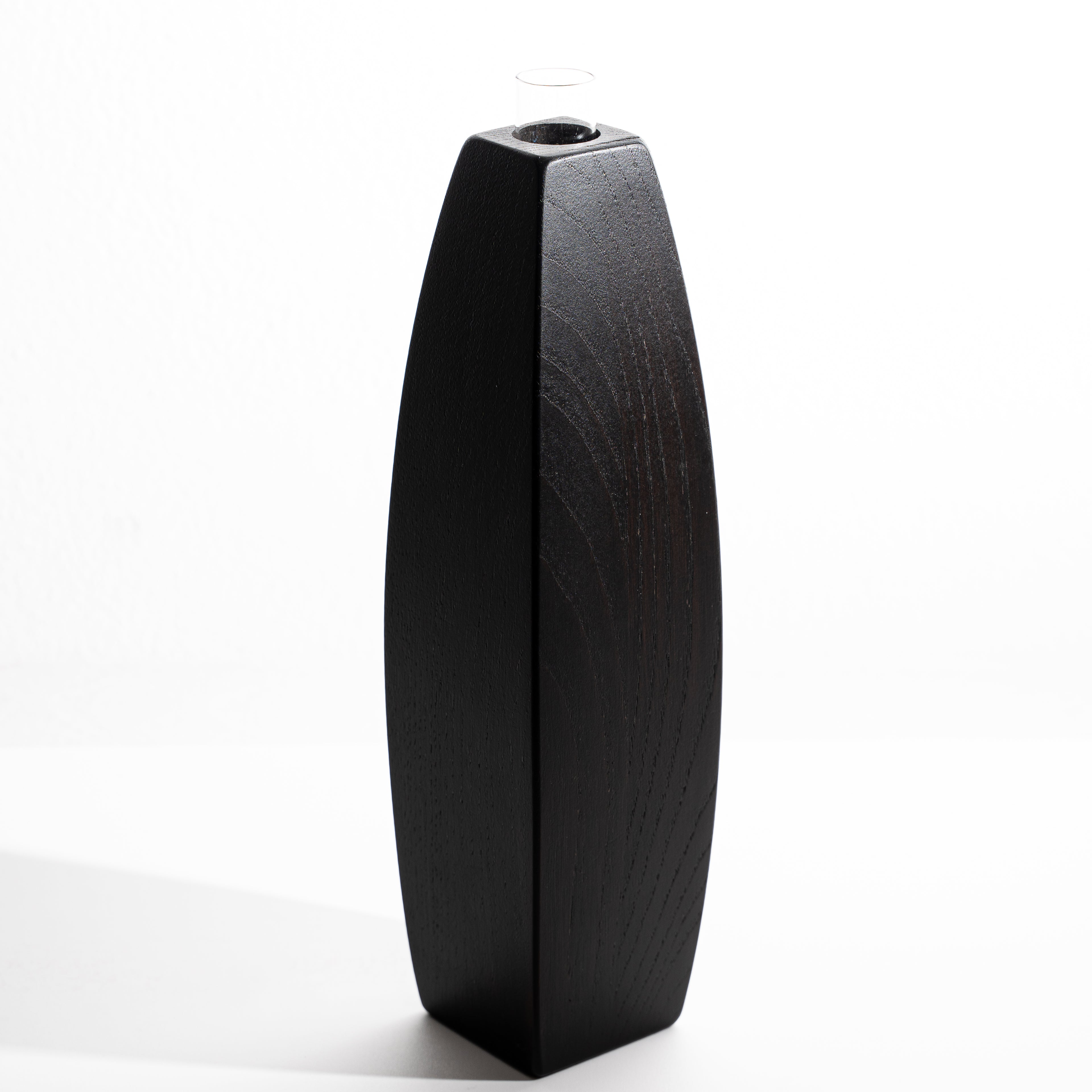 Vaso in legno nero falegnameria barra Samugheo